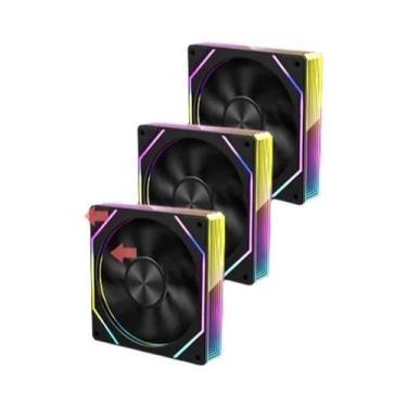 Imagem de Ventoinha De Resfriamento Para Gabinete De Computador 12CM ARGB Ice Wh