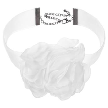 Imagem de PATIKIL Colar de gargantilhas de rosas para mulheres, gargantilhas de flores, acessórios modernos de veludo ajustável, One Size, Algodão, Âmbar