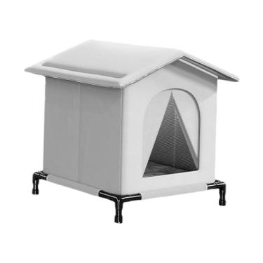 Imagem de ＡＷＨＡＯ Casinha para gatos de rua, abrigo para gatos abandonados, cama para gatinhos, ideal para jardim ou garagem, Elevado, L
