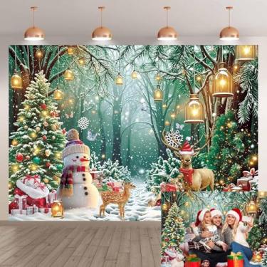 Imagem de CSFENPPAO Cenário de Natal Encantado Floresta Inverno País das Maravilhas Jardim Conto de Fadas 7 x 5FT Xmas Decoração de Festa de Rena Árvore Decoração de Fotos Estúdio de Estúdio Fundo