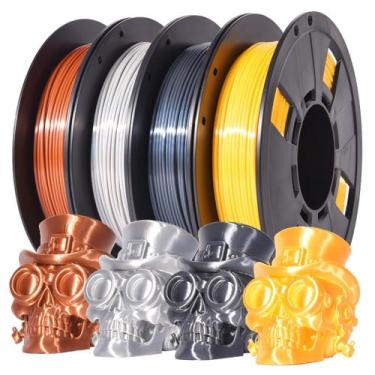 Imagem de Impressora 3D Filament RAMBERY Silk PLA 1,75 mm 200 g x 4 bobinas