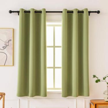 Imagem de Cortinas Blackout Pickluc Grommet Sage Green 160x160cm 2 painéis