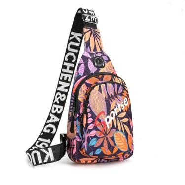 Imagem de Bolsa tiracolo pequena para mulheres e homens, mochila tiracolo de peito para viagens ao ar livre e caminhadas