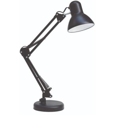 Imagem de Luminária de mesa articulável com base e garra e27 cor preta - Luminat