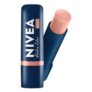Imagem de NIVEA Hidratante Labial Hidra Color 2 em 1 Nude 4,8g - Combina cor suave e hidratação enriquecida com Manteiga de Karité, Óleo de Amêndoas orgânico e Vitamina E, que protegem os lábios