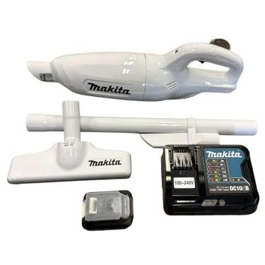 Imagem de Aspirador De Pó Portátil 12v Makita Cl106fdsaw Branco – Leve, Potente E Com Carregador Incluso