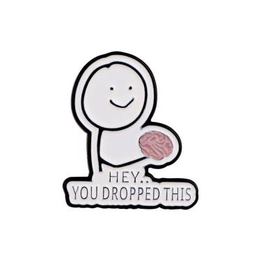 Imagem de Esmalte engraçado do desenho animado Brooch Pin “Ei, você deixou cair isso”