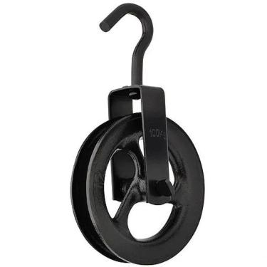 Imagem de Roldana De Ferro 160mm Com Gancho Paraboni 100156