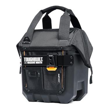 Imagem de ToughBuilt - Bolsa de ferramentas de boca maciça de 30 cm, bolsa compacta de ampla abertura com estrutura de corpo rígido, alças reforçadas, alça de ombro e 25 bolsos