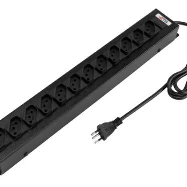 Imagem de Filtro De Linha Force Line Regua, Com 12 Tomadas, Para Rack 19, 10a, Cabo 1.5m Forceline 0091000001