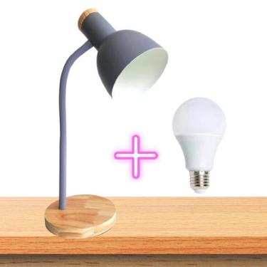 Imagem de Luminária Mesa Abajur 50cm Articulada Flexível + Lâmpada LED PT-03 - G