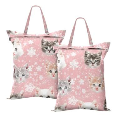 Imagem de SEHANY 2 peças de sacos grandes de lavanderia com alça, à prova d'água, bolsa de roupa para viagem e natação