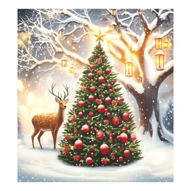 Imagem de SEHANY Capa magnética para lava-louças de árvore de Natal, adesivos magnéticos para decoração de Natal antiarranhões para painel de geladeira e lava-louças, decoração de Natal de cozinha doméstica 58