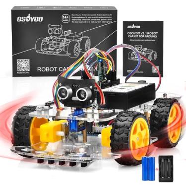Imagem de OSOYOO V2.1 Smart IOT Robot Car Kit for Arduino - Early STEM Education for Beginner and Teenager – Learn Circuit, Sensor - Get Hands-on Experience on Programming, Electronics Assembling, Robotics
