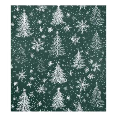 Imagem de STAYTOP Capa magnética branca para máquina de lavar louça, árvore de Natal, 58 x 66 cm, capa decorativa para geladeira para porta da frente, adesivo magnético para máquina de lavar, painel de