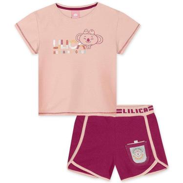 Imagem de Conjunto Curto Lilica Ripilica Blusa Short To Run Rose Vinho-Feminino