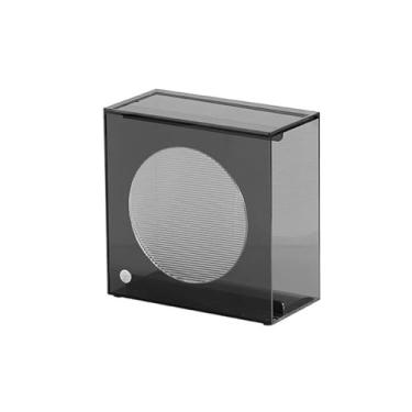 Imagem de Suporte para armazenamento de CDs Suporte para discos de vinil, caixa acrílico para guardar álbuns CD, ideal para mesa, sala estar e quarto(Preto)