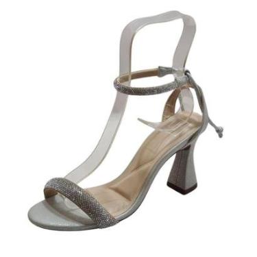 Imagem de Sandália Média Social Prata-Feminino