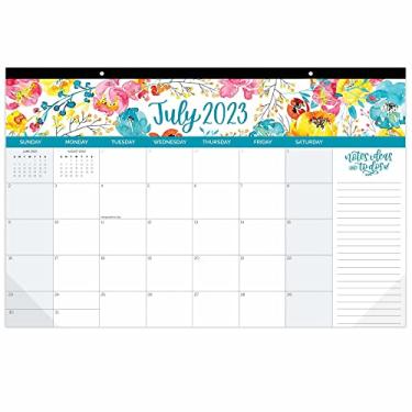 Imagem de bloom daily planners Bloco de calendário mensal para pendurar na parede/mesa do ano acadêmico 2023-2024 (julho de 2023 - julho de 2024) - 28 cm x 43 cm - Designs sazonais