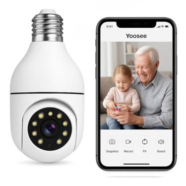 Imagem de Câmera Segurança IP 360º Lâmpada WiFi Full HD 1080p com Visão Noturna Infravermelho 1080P, Bivolt, Detecção de Movimento, Áudio Bidirecional, Resistente a Água Giratória, Premium