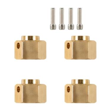 Imagem de KiBcsLic Conjunto de 4 Adaptadores Hexagonais de Latão Reforçados para Rodas de Carros RC 1/10 - Upgrade e Modificação, 8mm