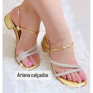 Imagem de Sandália Strass com Regulagem para Conforto e Estilo - Ariana Calçados