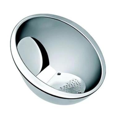 Imagem de Escorredor de arroz e salada de frutas redondo de 25 cm em aço inoxidável Lavadora de alimentos(1)