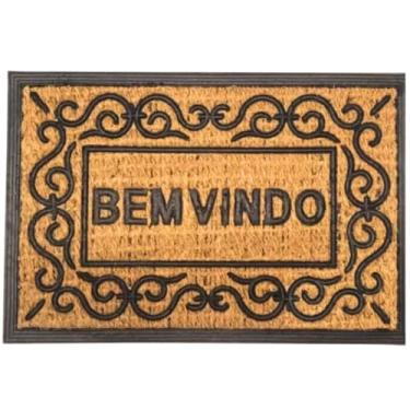 Imagem de Capacho 40x60 Porta Entrada Casa Tapete Com Base Antiderrapante Escritório Base Emborrachada(Bem Vindo)