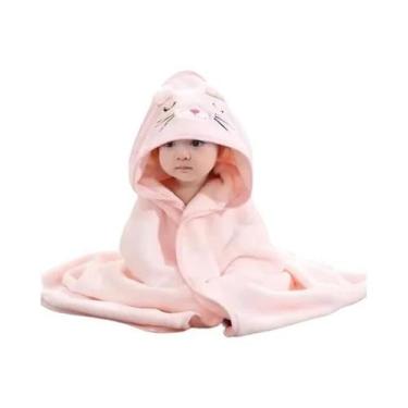 Imagem de Toalha De Banho Infantil Com Capuz De Desenho Animado, Robe Quente Par