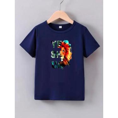 Imagem de Camiseta Infantil Algodão T Shirt Menina Menino YESHUA Estampada, Mari