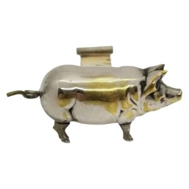 Imagem de Generic Fita métrica em miniatura de porco antigo, fita métrica, estatueta de cobre, ferramenta de costura para alfaiates, artesãos, tricô e tecido.