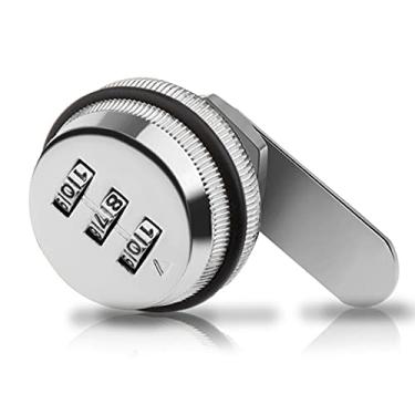 Imagem de Armário com trava codificada de gaveta Locker arquivo Cadeado senha Cam Lock Liga zinco alta dureza - -ferrugem e resistente ao desgaste Três dígitos