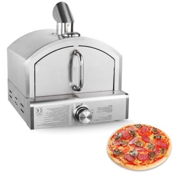 Imagem de Forno De Pizza A Gás, De Para Churrasco De 12 Polegadas, Máquina De Fazer De Bancada Em Aço Inoxidável, Pedra Para, Churrasqueiras Para Exterior, A Propano