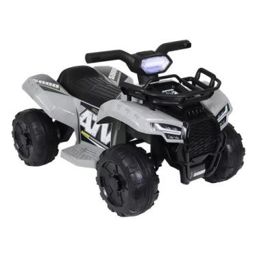 Imagem de Quadriciclo Elétrico Infantil Cinza Bel Luz Som Até 20 Kg