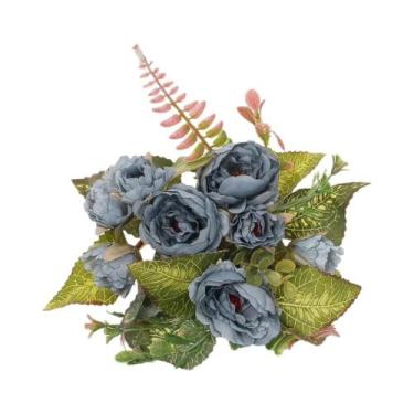 Imagem de Arco De Rosas De Seda Com 9 Cabeças, Flor Artificial Para Decoração De