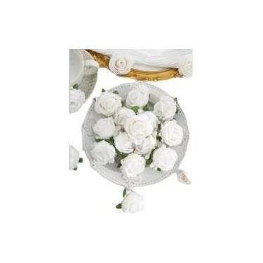 Imagem de Flores Artificiais De Rosa De Seda 100 Peças Para Decoração De Casamen