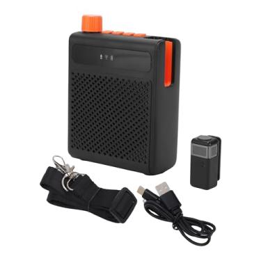 Imagem de SPYMINNPOO Amplificador de Voz Portátil, Mini Megafone Recarregável Com Microfone Fone de Ouvido, 25 W para Professores e Apresentadores (Preto)