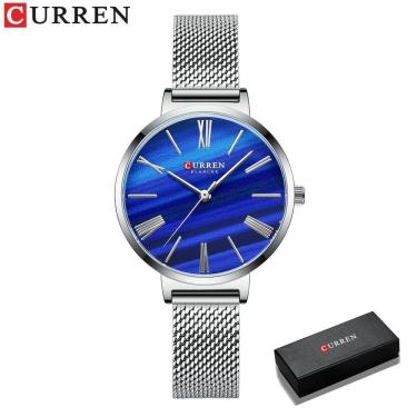 Imagem de Relógio Feminino Curren 9076 À Prova D'Água Cinza