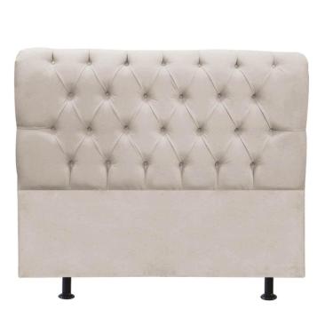 Imagem de Cabeceira Estofada Cama Box Casal 140cm París Corino Bege- Mabe Magazine