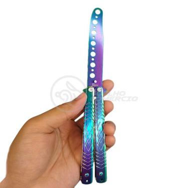 Imagem de Canivete Fade Rainbow Butterfly Treinamento Faca Borboleta