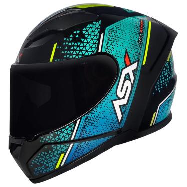 Imagem de Capacete Feminino Masculino Asx City Storm Azul Moto 