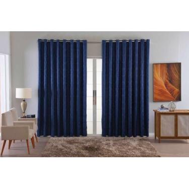 Imagem de Cortina Sala Quarto Decoraçao Jacquard Tecido Luxo 4,00X2,80 - Bf Conf