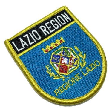 Imagem de BE0227EV01 Bandeira Lazio Region Patch Bordado Fecho Contato - BR44