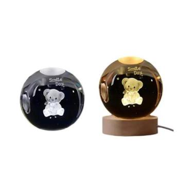 Imagem de Lâmpada De Mesa De Cristal 3D Do Sistema Solar Com Iluminação LED, Lâm