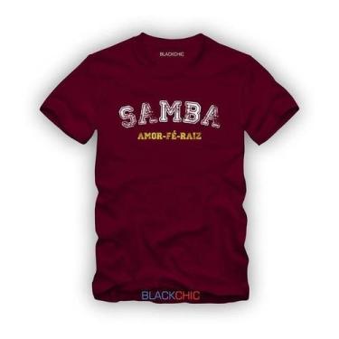 Imagem de Camiseta Masculina Plus Size Samba Raiz Algodão Manga Curta G1 ao G3 -