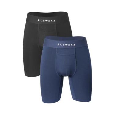 Imagem de Cuecas Boxer Masculinas Em Modal Respirável 2 Peças Confortáveis Com A