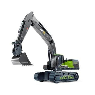 Imagem de Escavadeira de brinquedo em liga movida a inércia para meninos  Preto 