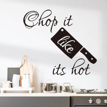 Imagem de Adesivos de parede Chop It Like It's Hot Kitchen PVC 30x30cm - yiweisa