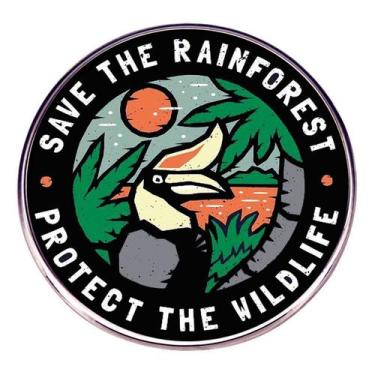 Imagem de Broche Pin Save the Rainforest Wildlife Protection Alloy - Yiweisai