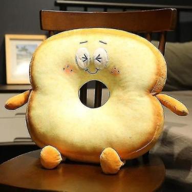 Imagem de Brinquedo de travesseiro de pelúcia, pão fatiado, torrada, boneca de p